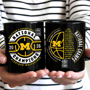 Michigan Wolverines 2026 Men's Basketball National Champions Ceramic Mug - TANTN22344