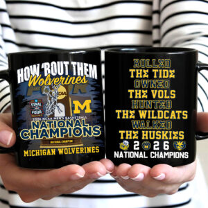 Michigan Wolverines 2026 Men's Basketball National Champions Ceramic Mug - TANTN22345