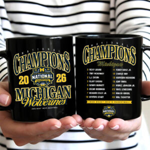 Michigan Wolverines 2026 Men's Basketball National Champions Ceramic Mug - TANTN22346