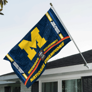Michigan Wolverines 2026 Men's Basketball National Champions 3D Double-side House Flag - TANTN22125