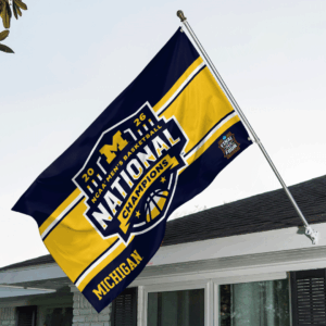 Michigan Wolverines 2026 Men's Basketball National Champions 3D Double-side House Flag - TANTN22193