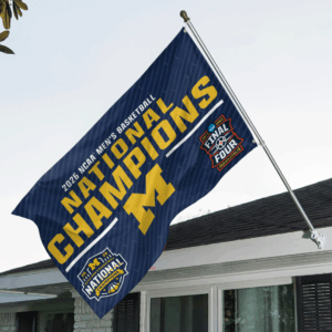 Michigan Wolverines 2026 Men's Basketball National Champions 3D Double-side House Flag - TANTN22387