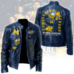 Michigan Wolverines 2026 Men’s Basketball National Champions Motorcycle Leather Jacket – TANTN22380