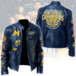 Michigan Wolverines 2026 Men’s Basketball National Champions Motorcycle Leather Jacket – TANTN22529