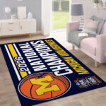 Michigan Wolverines 2026 Men’s Basketball National Champions Rectangular Rug – TANTN22322