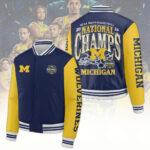 Michigan Wolverines 2026 Men’s Basketball National Champions Varsity Jacket – TANTN22208