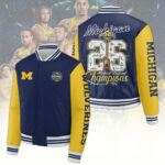 Michigan Wolverines 2026 Men’s Basketball National Champions Varsity Jacket – TANTN22209