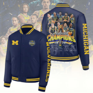 Michigan Wolverines 2026 Men’s Basketball National Champions Varsity Jacket - TANTN22348