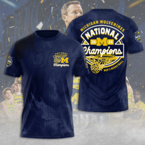 Michigan Wolverines 2026 Men's Basketball National Champions 3D Apparel - TANTN22133