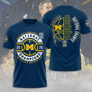 Michigan Wolverines 2026 Men's Basketball National Champions 3D Apparel - TANTN22139
