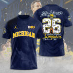 Michigan Wolverines 2026 Men’s Basketball National Champions 3D Apparel – TANTN22366