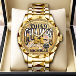 Michigan Wolverines 2026 Men’s Basketball National Champions Alloy Luxury Quartz Watch – HOATT17402
