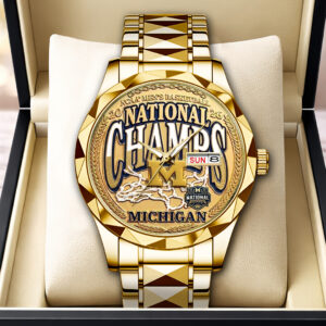 Michigan Wolverines 2026 Men's Basketball National Champions Alloy Luxury Quartz Watch - HOATT17402