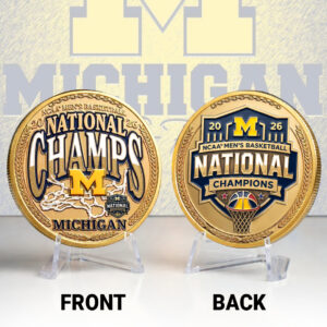 Michigan Wolverines 2026 Men's Basketball National Champions Commemorative Coin - HOATT17388