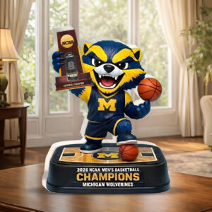 Michigan Wolverines 2026 Men's Basketball National Champions Custom Shape Acrylic Plaque - HOATT17396