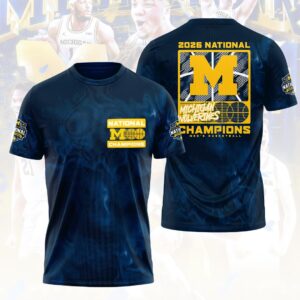 Michigan Wolverines 2026 Men's Basketball National Champions 3D Apparel - HOATT17480