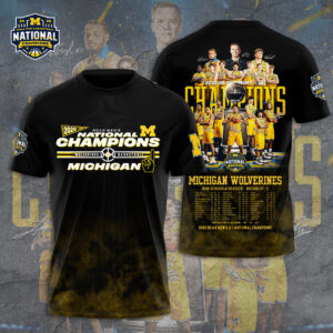 Michigan Wolverines 2026 Men's Basketball National Champions 3D Apparel - GNE5994