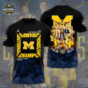 Michigan Wolverines 2026 Men's Basketball National Champions 3D Apparel - GNE5995