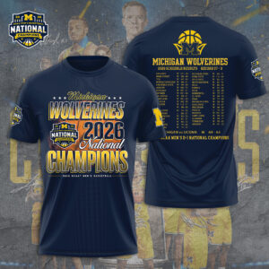 Michigan Wolverines 2026 Men's Basketball National Champions 3D Apparel - GNE6000