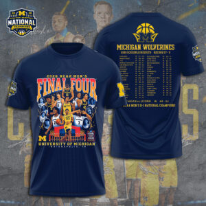 Michigan Wolverines 2026 Men’s Basketball National Champions 3D Apparel - GNE6093
