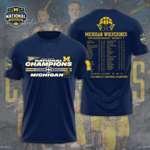 Michigan Wolverines 2026 Men’s Basketball National Champions 3D Apparel - GNE6094