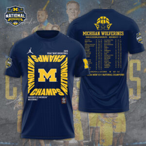 Michigan Wolverines 2026 Men’s Basketball National Champions 3D Apparel - GNE6095