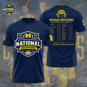 Michigan Wolverines 2026 Men’s Basketball National Champions 3D Apparel - GNE6096