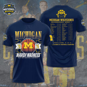 Michigan Wolverines 2026 Men’s Basketball National Champions 3D Apparel - GNE6099
