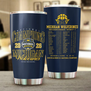 Michigan Wolverines 2026 Men’s Basketball National Champions Tumbler Cup - GNE6112