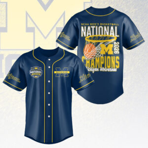 Michigan Wolverines 2026 Men’s Basketball National Champions Baseball Jersey - HOATT17411