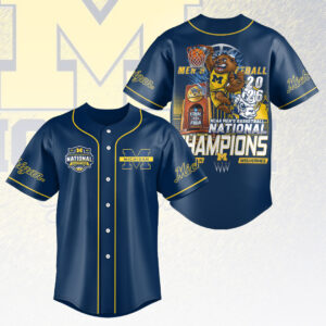 Michigan Wolverines 2026 Men’s Basketball National Champions Baseball Jersey - HOATT17423