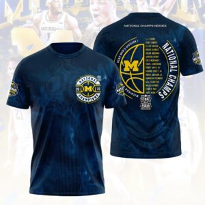 Michigan Wolverines 2026 Men's Basketball National Champions 3D Apparel - HOATT17233