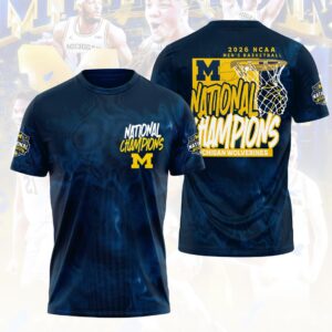 Michigan Wolverines 2026 Men's Basketball National Champions 3D Apparel - HOATT17442