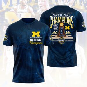 Michigan Wolverines 2026 Men's Basketball National Champions 3D Apparel - HOATT17452