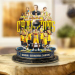 Michigan Wolverines Men’s Basketball Custom Shape Acrylic Plaque – GNE5990