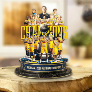Michigan Wolverines Men's Basketball Custom Shape Acrylic Plaque - GNE5990