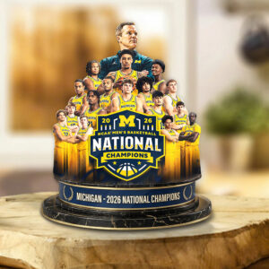 Michigan Wolverines Men's Basketball Custom Shape Acrylic Plaque - GNE5991