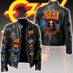 Ozzy Osbourne Motorcycle Leather Jacket - TMTHU5163