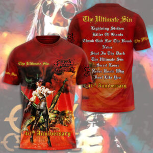 Ozzy Osbourne: The Ultimate Sin 40th Anniversary 3D Apparel - TMTHU4988