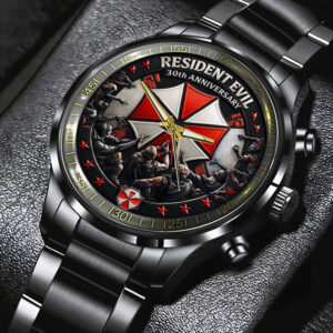 Resident Evil 30th Anniversary Black Stainless Steel Watch - TMTHU4747