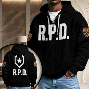 Resident Evil 2 Remake x Leon Scott Kennedy 3D Unisex Waffle Hoodie - GNE5353.4