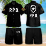 Resident Evil 2 Remake x Leon Scott Kennedy 3D Hawaiian Apparel – GNE5353.2