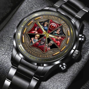 Resident Evil 30th Anniversary Black Stainless Steel Watch - TMTHU4852