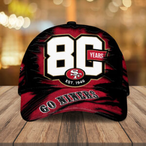 San Francisco 49ers 80th Anniversary Classic Cap - TANTN22251