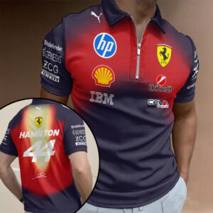 Scuderia Ferrari F1 Team x Lewis Hamilton 2026 Zip Polo Shirt - TANTN22477