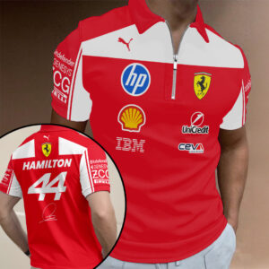 Scuderia Ferrari F1 Team x Lewis Hamilton 2026 Zip Polo Shirt - TANTN22480