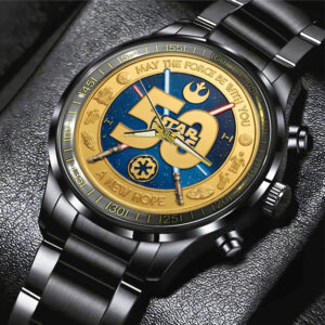 Star Wars 50th Anniversary 2027 Black Stainless Steel Watch - TMTHU5395