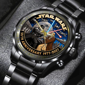 Star Wars 50th Anniversary Black Stainless Steel Watch - TMTHU5088