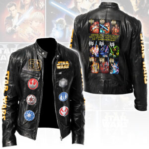 Star Wars 50th Anniversary Motorcycle Leather Jacket - HOATT17139