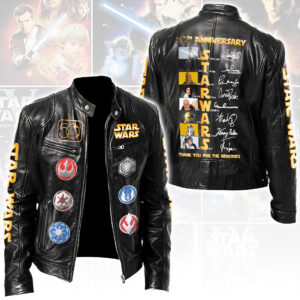 Star Wars 50th Anniversary Motorcycle Leather Jacket - HOATT17358